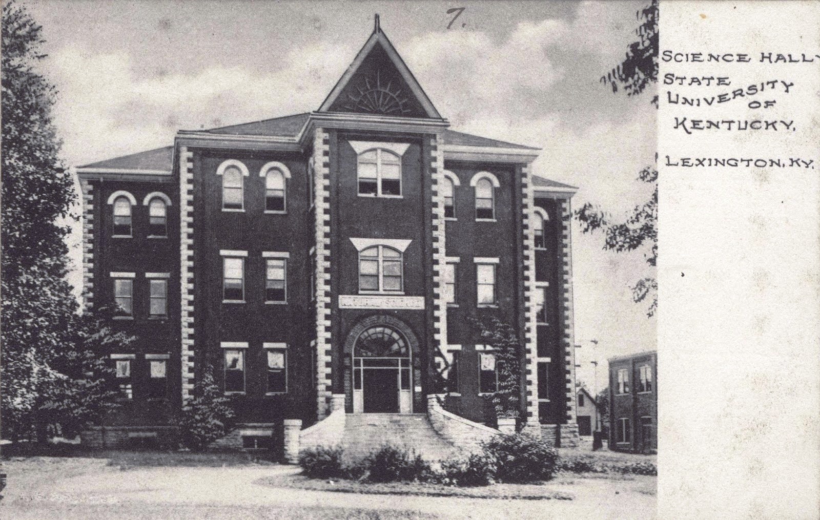 Completed in 1898 as Science Hall, Miller Hall is one of four 19th century buildings still standing on the UK campus. It is located in central campus across the plaza from Patterson Office Tower. Currently, it houses Undergraduate Studies, the Gyula Pauer Cartography Lab, other Department of Geography offices, and School of Architecture studios. Photo courtesy of UK Special Collections.