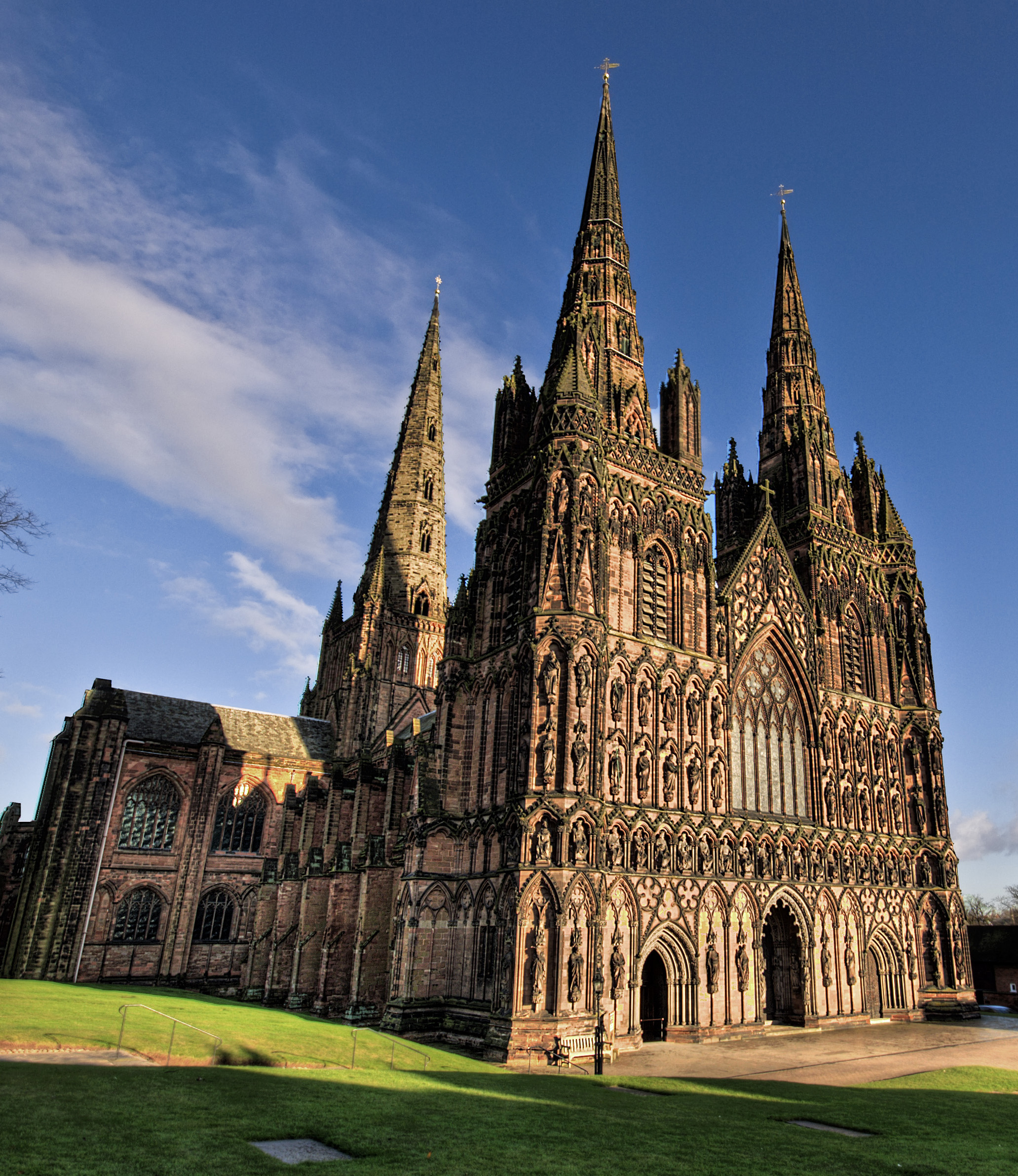 Lichfield Cathedral in Wales, where the St. Chad Gospels are housed.