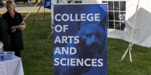 College of Arts and Sciences sign outside