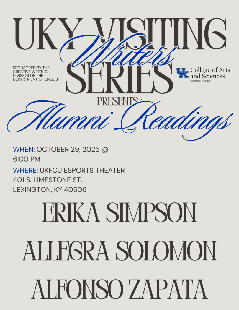 Flyer for the 2025 Visiting Writers Series